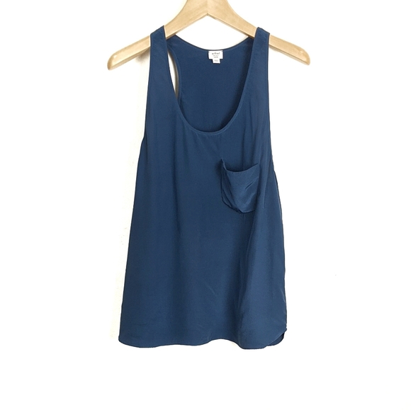 Aritzia Wilfred Silk Pocket Front Tank Top